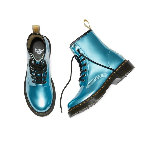 Dr. Martens Shoes - NEW DR. MARTENS BLUE VEGAN COMBAT BOOTS